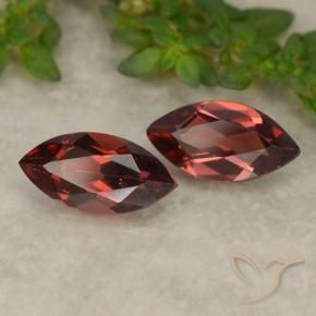 Pedras preciosas de Granada Piropo Vermelho Escarlate Profundo natural de 2.38 ct, Marquesa, VVS-VS