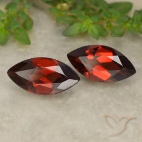 Pedras preciosas de Granada Piropo Vermelho Sangue Profundo natural de 2.63 ct, Marquesa, VVS-VS