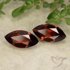 Pedras preciosas de Granada Piropo Vermelho escuro natural de 2.30 ct, Marquesa, VVS-VS