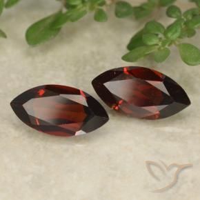 Pedras preciosas de Granada Piropo Vermelho escuro natural de 2.37 ct, Marquesa, VVS-VS