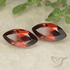Pedras preciosas de Granada Piropo Vermelho escuro natural de 2.35 ct, Marquesa, VVS-VS