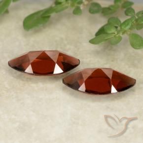 Pedras preciosas de Granada Piropo Vermelho escuro natural de 2.35 ct, Marquesa, VVS-VS