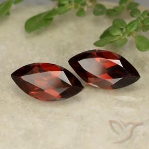 Pedras preciosas de Granada Piropo Sangria Tinto natural de 2.32 ct, Marquesa, VVS-VS
