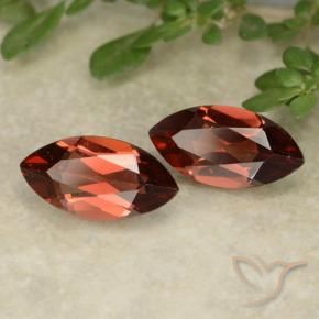 Pedras preciosas de Granada Piropo Vermelho escuro natural de 2.47 ct, Marquesa, VVS-VS