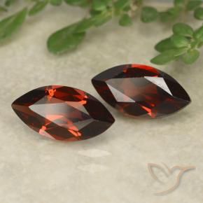 Pedras preciosas de Granada Piropo Vermelho escuro natural de 2.61 ct, Marquesa, VVS-VS