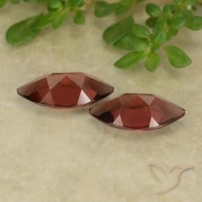 Pedras preciosas de Granada Piropo Vermelho escuro natural de 2.41 ct, Marquesa, VVS-VS
