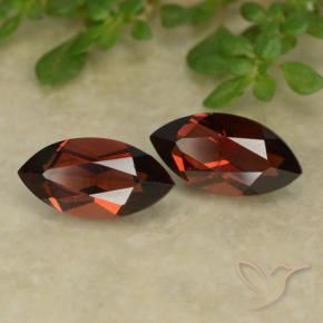 Pedras preciosas de Granada Piropo Vermelho escuro natural de 3.06 ct, Marquesa, VVS-VS