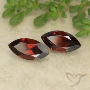 Pedras preciosas de Granada Piropo Vermelho escuro natural de 2.49 ct, Marquesa, VVS-VS