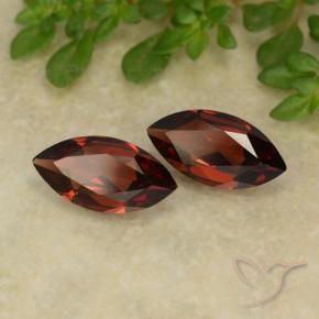 Pedras preciosas de Granada Piropo Vermelho escuro natural de 2.22 ct, Marquesa, VVS-VS