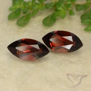 Pedras preciosas de Granada Piropo Vermelho escuro natural de 2.95 ct, Marquesa, VVS-VS