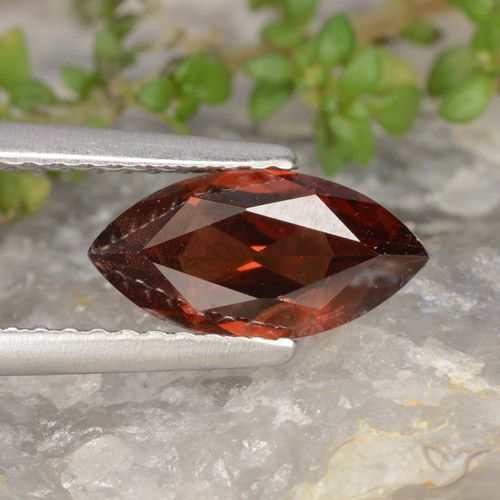 1.17ct Natural Vermelho Escarlate Profundo Granada Piropo, Marquesa, VS