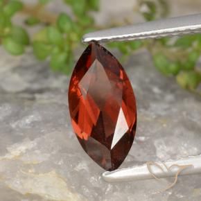 Granada Piropo Vermelho Escarlate Profundo Natural 1.17ct, Marquesa, VS