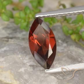 Granada Piropo Vermelho escuro Natural 1.25ct, Marquesa, VVS