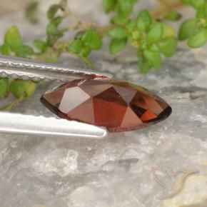 Granada Piropo Vermelho escuro Natural 1.25ct, Marquesa, VVS