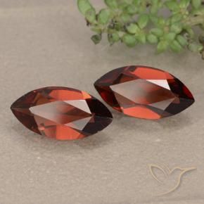 Pedras preciosas de Granada Piropo Vermelho escuro natural de 2.27 ct, Marquesa, VVS-VS