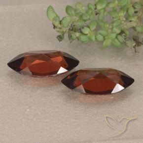Pedras preciosas de Granada Piropo Vermelho escuro natural de 2.27 ct, Marquesa, VVS-VS