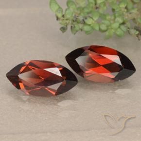 Pedras preciosas de Granada Piropo Vermelho escuro natural de 2.57 ct, Marquesa, VVS-VS