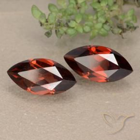 Pedras preciosas de Granada Piropo Vermelho escuro natural de 2.56 ct, Marquesa, VVS-VS