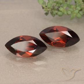 Pedras preciosas de Granada Piropo Vermelho escuro natural de 2.65 ct, Marquesa, VVS-VS