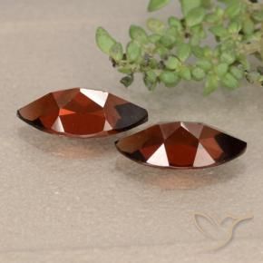 Pedras preciosas de Granada Piropo Vermelho escuro natural de 2.65 ct, Marquesa, VVS-VS
