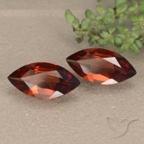 Pedras preciosas de Granada Piropo Vermelho escarlate natural de 1.72 ct, Marquesa, VVS-VS