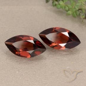 Pedras preciosas de Granada Piropo Sangria Tinto natural de 2.30 ct, Marquesa, VVS-VS