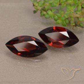 Pedras preciosas de Granada Piropo Vermelho escuro natural de 2.22 ct, Marquesa, VVS-VS