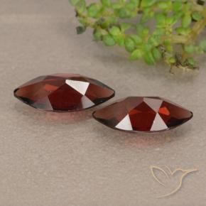 Pedras preciosas de Granada Piropo Vermelho escuro natural de 2.22 ct, Marquesa, VVS-VS