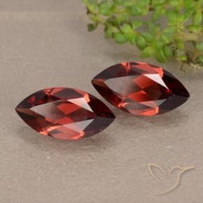 Pedras preciosas de Granada Piropo Vermelho escuro natural de 2.35 ct, Marquesa, VVS-VS