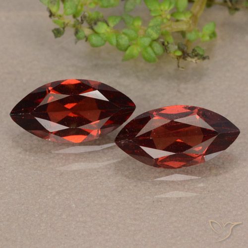 Pedras preciosas de granada piropo vermelho natural de 2,50 ct, marquise, VS