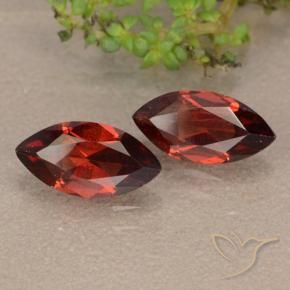 Pedras preciosas de granada piropo vermelho natural de 2,50 ct, marquise, VS