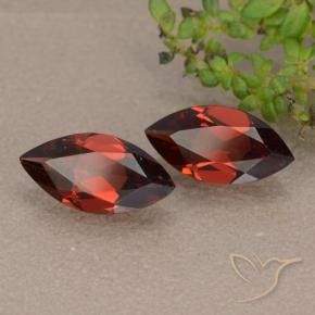 Pedras preciosas de Granada Piropo Sangria Tinto natural de 2.04 ct, Marquesa, VVS-VS