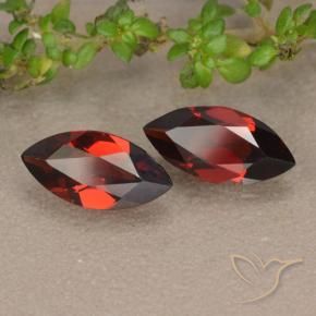 Pedras preciosas de Granada Piropo Vermelho escuro natural de 2.12 ct, Marquesa, VVS-VS
