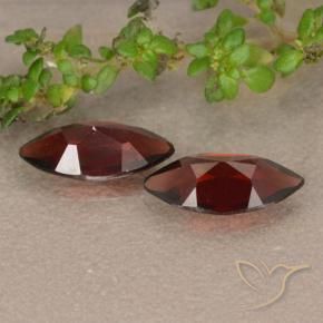 Pedras preciosas de Granada Piropo Vermelho escuro natural de 2.12 ct, Marquesa, VVS-VS