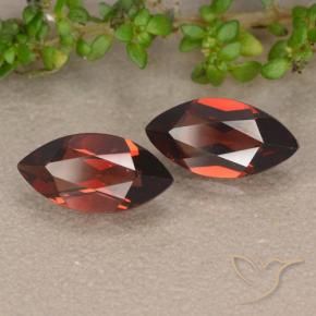 Pedras preciosas de Granada Piropo Vermelho Escarlate Profundo natural de 2.54 ct, Marquesa, VVS-VS