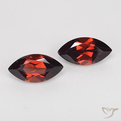 2.74ctw Natural Vermelho escuro Granada Piropo, Marquesa, VVS-VS