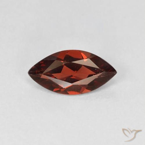 Granada Piropo Vermelho escuro Natural 1.17ct, Marquesa, VVS-VS