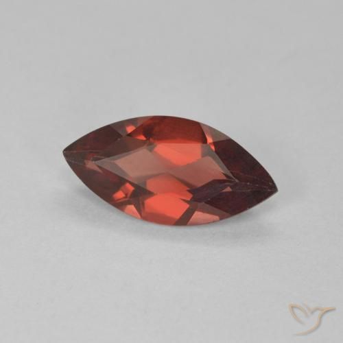 Granada Piropo Vermelho escuro Natural 1.07ct, Marquesa, VVS-VS