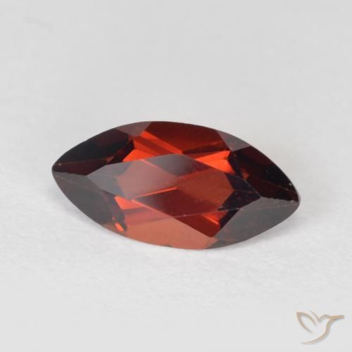 Granada Piropo Vermelho escuro Natural 1.21ct, Marquesa, VVS-VS