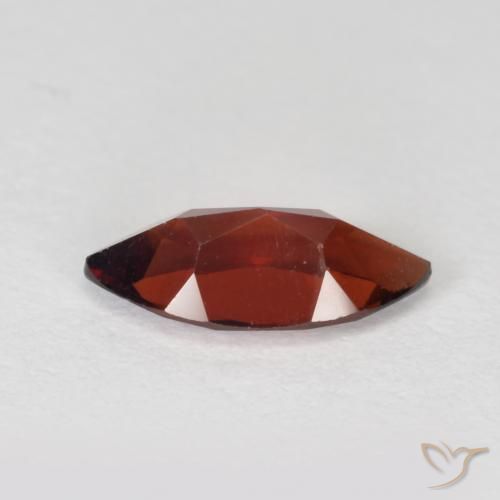 Granada Piropo Vermelho escuro Natural 1.21ct, Marquesa, VVS-VS