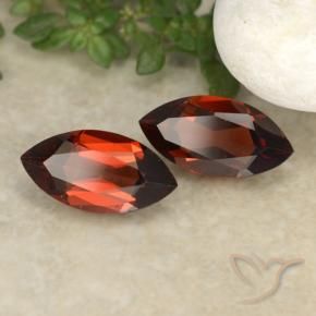 Pedras preciosas de Granada Piropo Vermelho escuro natural de 2.38 ct, Marquesa, VVS-VS