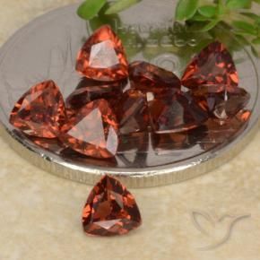 Pedras preciosas de Granada Piropo vermelho médio natural de 3.22 ct, Trilhão, VS