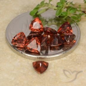 Pedras preciosas de Granada Piropo vermelho médio natural de 3.22 ct, Trilhão, VS