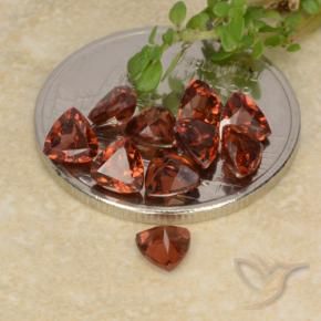 Pedras preciosas de Granada Piropo vermelho médio natural de 3.18 ct, Trilhão, VS