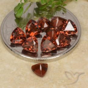 Pedras preciosas de Granada Piropo Vermelho escuro natural de 2.91 ct, Trilhão, VS