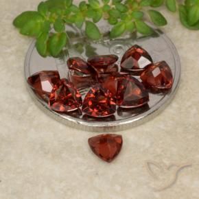 Pedras preciosas de Granada Piropo Vermelho Escarlate Profundo natural de 3.16 ct, Trilhão, VS