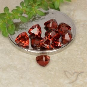 Pedras preciosas de Granada Piropo Vermelho escarlate natural de 3.11 ct, Trilhão, VS
