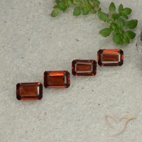 Pedras preciosas de Granada Piropo Vermelho escuro natural de 2.04 ct, Corte Octógono / Esmeralda, VS
