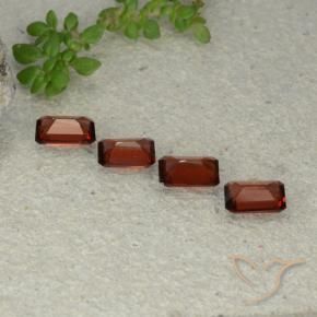 Pedras preciosas de Granada Piropo Vermelho escuro natural de 2.04 ct, Corte Octógono / Esmeralda, VS