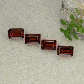 Pedras preciosas de granada piropo vermelho natural de 2,58 ct, corte esmeralda, VS